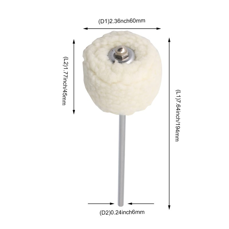 Bstinay 19.4x0.6cm Stainless Steel Shaft Bass Kick Drum Beater Felt Pedal Beater Head - Image 2